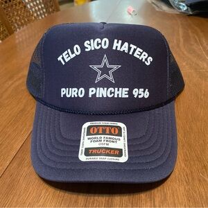OTTO Navy Blue Trucker Hat with White Star Design
